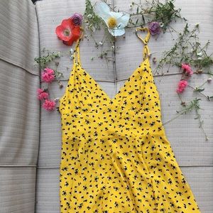 Black and Yellow Floral Summer Dress🐝